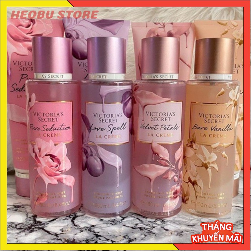 🐷 Xịt Thơm Toàn Thân Victoria’s Secret Love Spell | Bare Vanilla | Pure Seduction | Velvet Petals #heobu