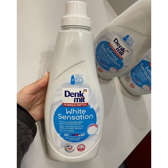 🇩🇪 NƯỚC GIẶT DÀNH CHO QUẦN ÁO TRẮNG DENKMIT WHITE SENSATION 1L 🇩🇪