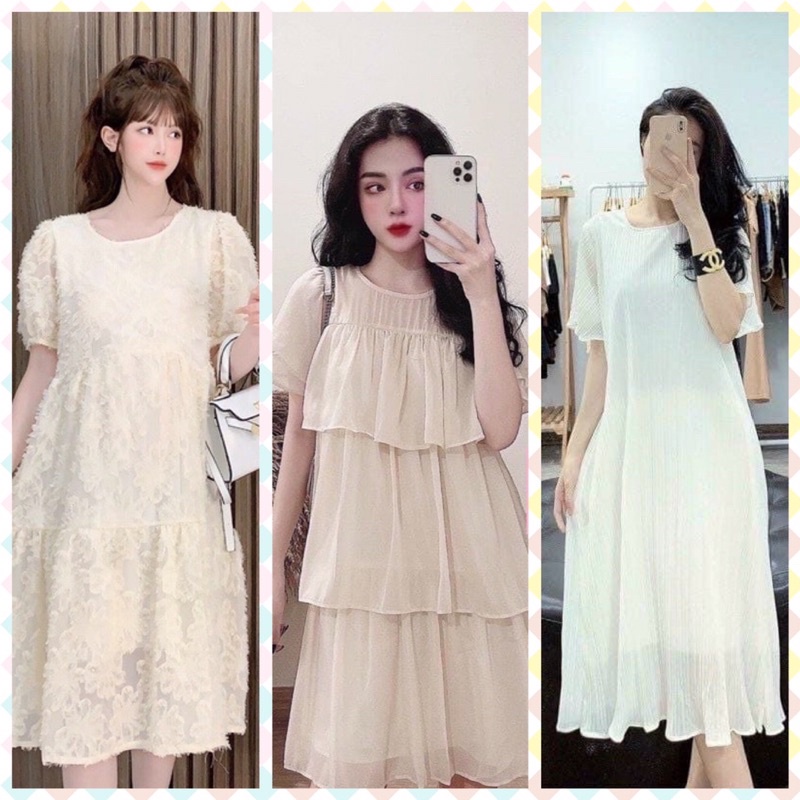 Váy bầu đầm bầu váy suông MAMADRESS thiết kế sang trọng lịch sự, tinh tế cho mẹ bầu đi tiệc đi làm tiểu thư