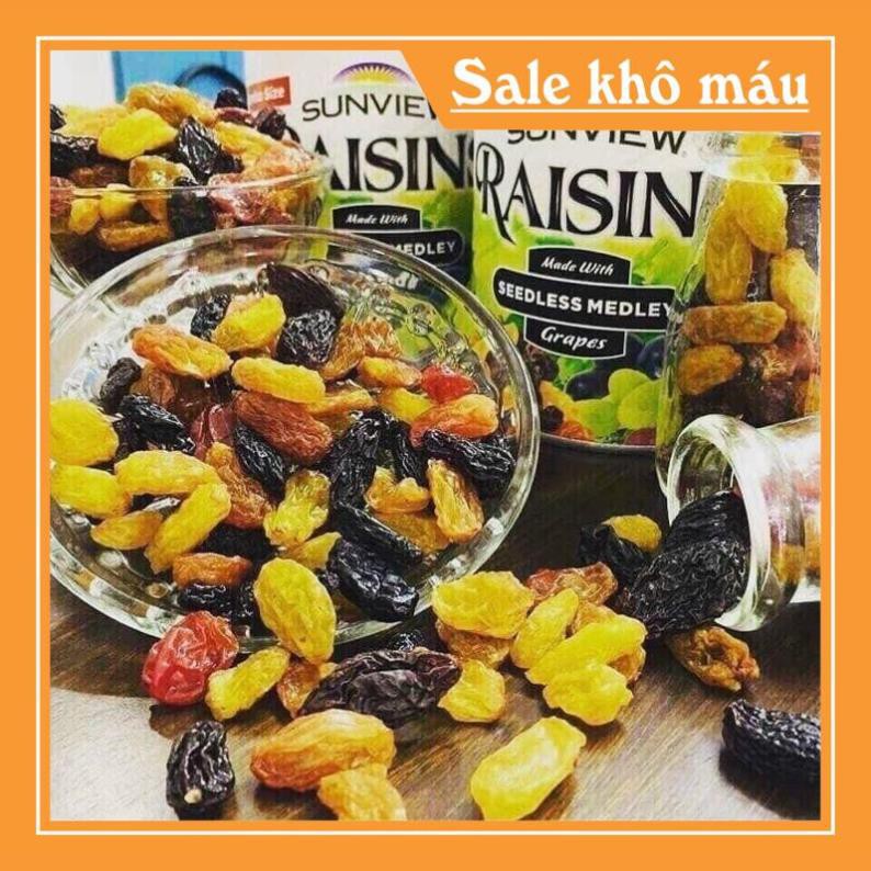 [GIÁ HỦY DIỆT] COMBO 2 HỘP NHO KHÔ MỸ SUNVIEW RAISINS 425G chinh hãng siêu ngon