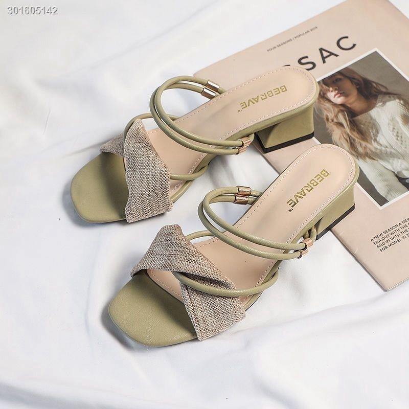 Xăng đan cao gót thời trang mùa hè dành cho nữ 2021