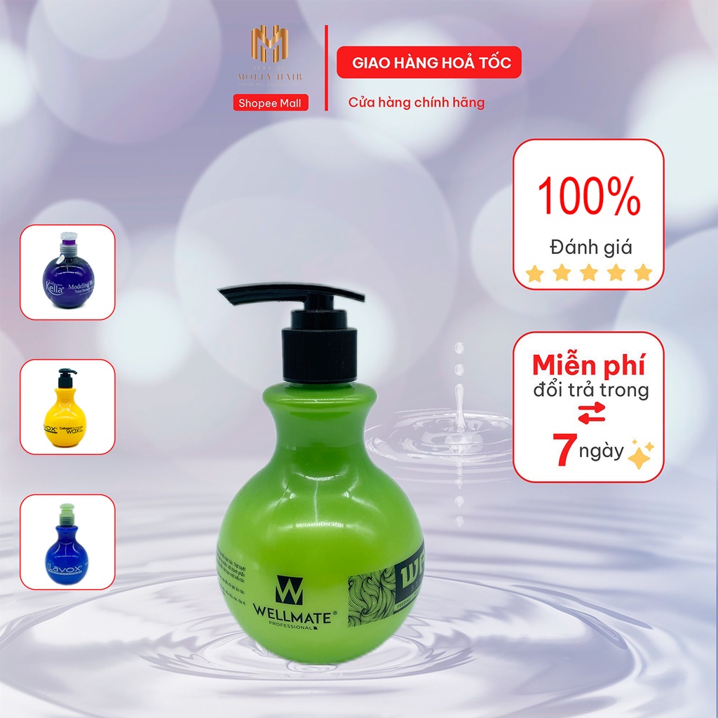 Wax giữ nếp tóc nam nữ tại nhà MollyHair thương hiệu Lavox,Kella,Wellmate, giữ nếp 24h 300ml