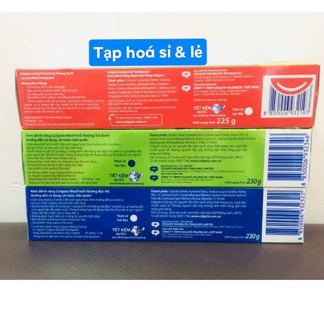 Kem đánh răng Colgate MaxFresh trà xanh 225g tặng bàn chải