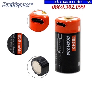 Pin sạc 650mah 16340 doublepow cr123a