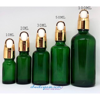 VỎ CHAI SERUM XANH LÁ NHIỀU KÍCH THƯỚC