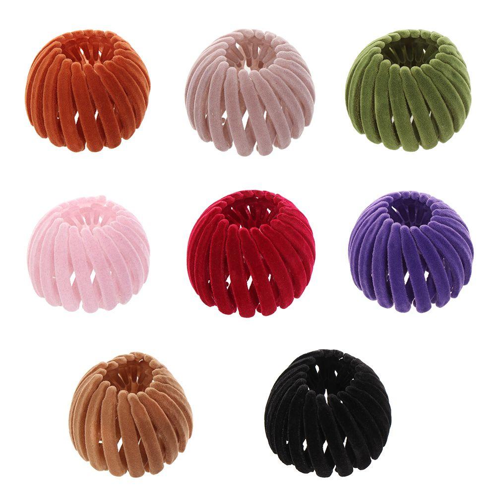 Kẹp Tóc Móng Vuốt Vải Nhung Hình Tổ Chim