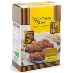 [ HCM Giao Hỏa Tốc] Bánh quy ĂN KIÊNG KHÔNG ĐƯỜNG Tropicana Slim Chocolate 200g (10 x 20g).