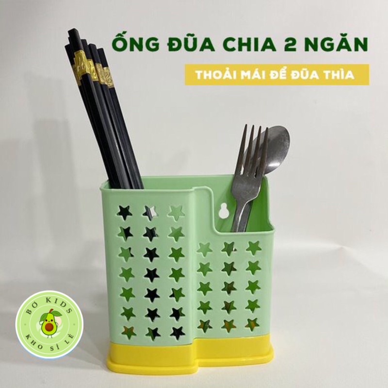 Ống đựng đũa, thìa hình sao Việt Nhật  - Hộp đựng đũa muỗng 2 ngăn để bàn tiện lợi BOKISD STORE
