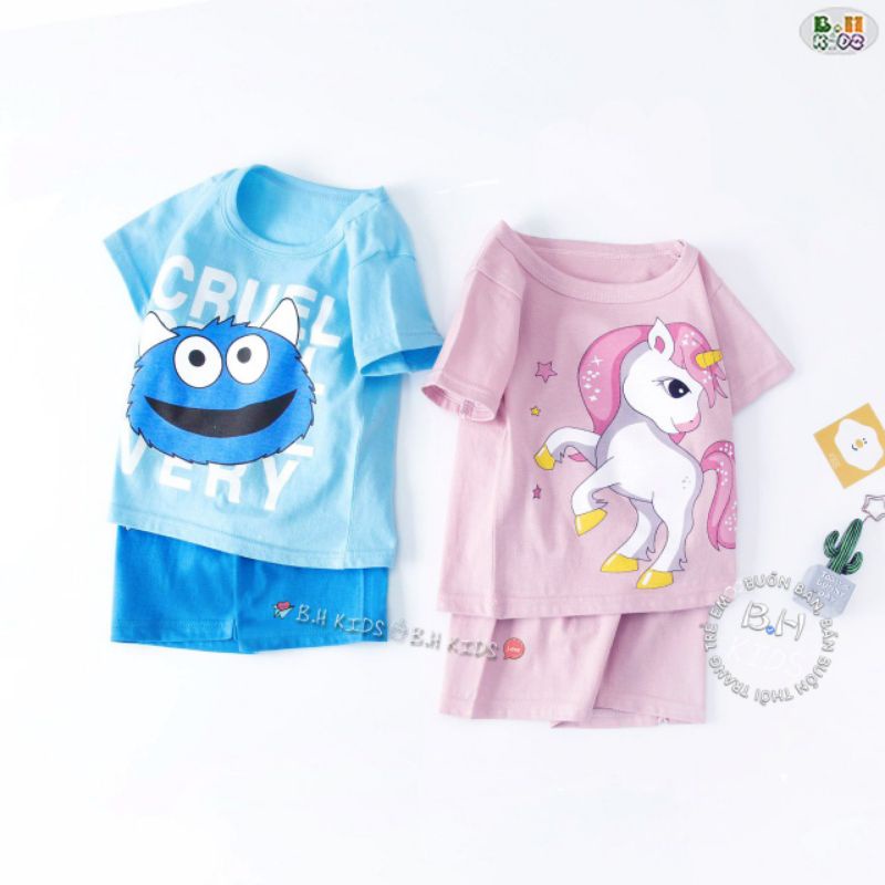 Bộ quần áo trẻ em Thun Lạnh MINKYMOM phối màu siêu đẹp