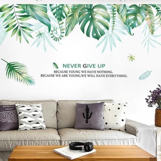 Decal dán tường cây lá xanh kích thước qr2006ab zooyoo