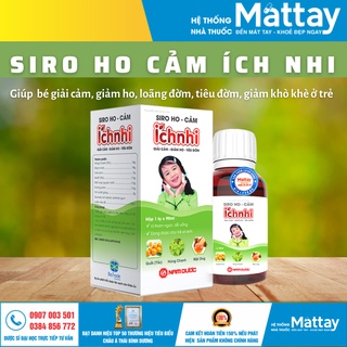Siro Ho Cảm Ích Nhi - Hỗ Trợ Giải Cảm, Giảm Ho ( Dùng Được Cho Trẻ Sơ Sinh và Mẹ bầu ) 90ml.