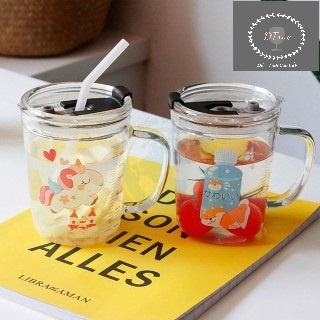 Tô Sứ Có Quai Cầm , Ly Thủy Tinh Chia Vạch Có Nắp Đậy