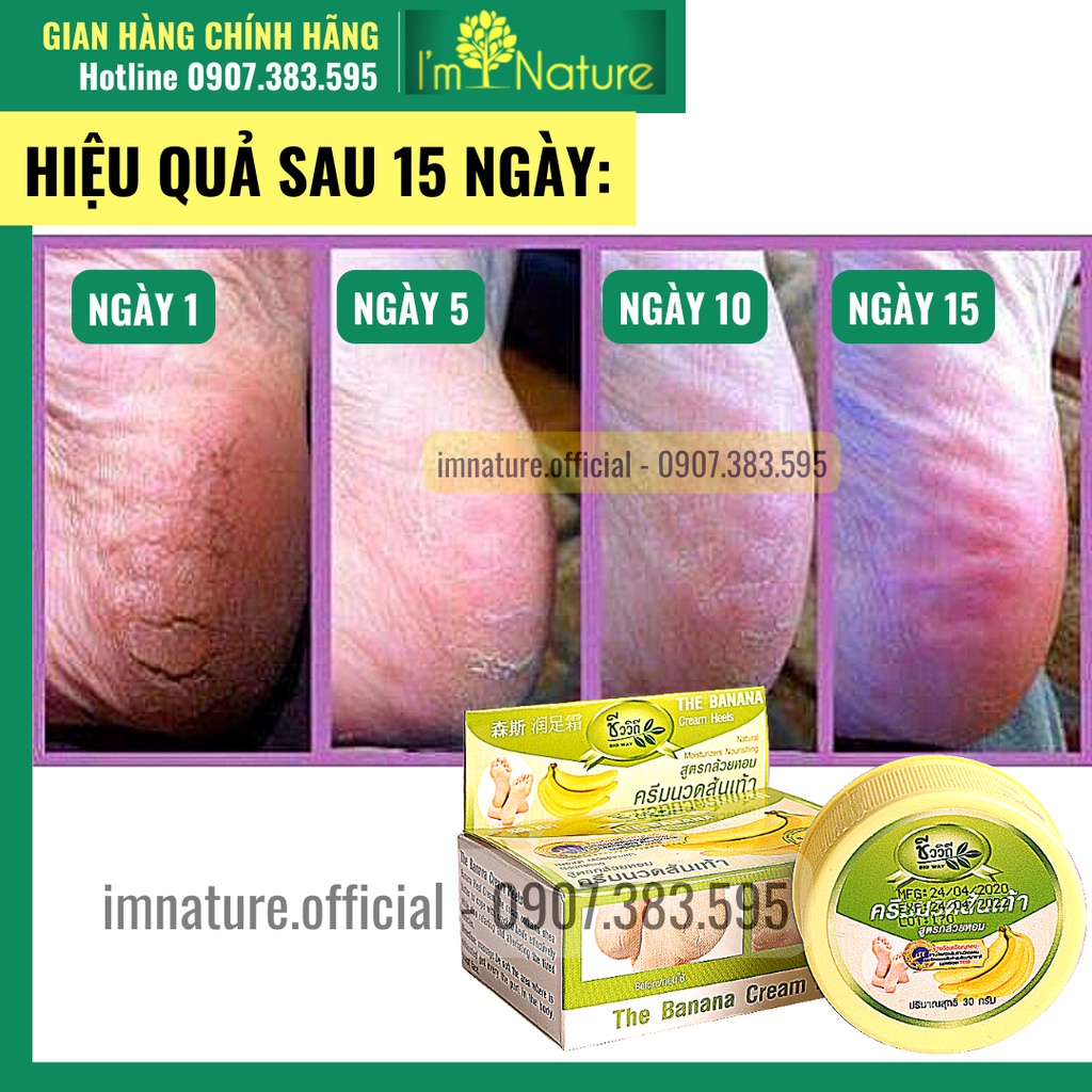 Kem Giảm Nứt Gót Chân Banana Heel Cream 30g Thái Lan