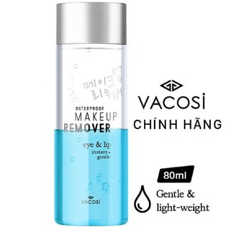 Nước Tẩy Trang Vacosi Mắt Môi 80ml Water Proof Makeup Remover Eye & Lip chính hãng