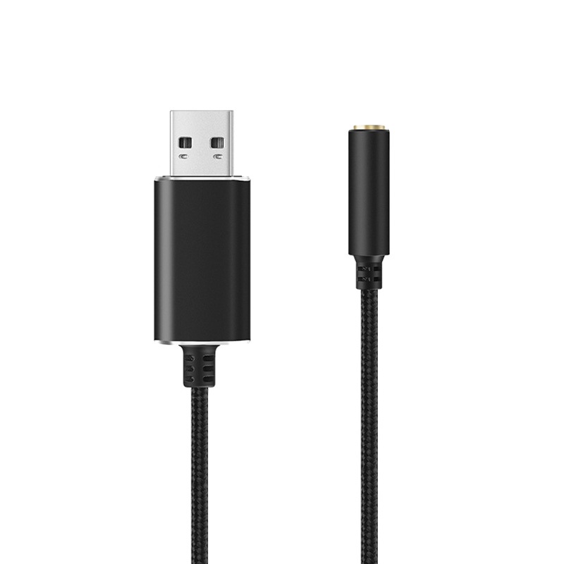 Dây Cáp Chuyển Đổi Cổng USB Sang Cổng Tai Nghe 3.5mm 2 Trong 1 Có Mic Cho Điện Thoại 7.9 / 39.4in