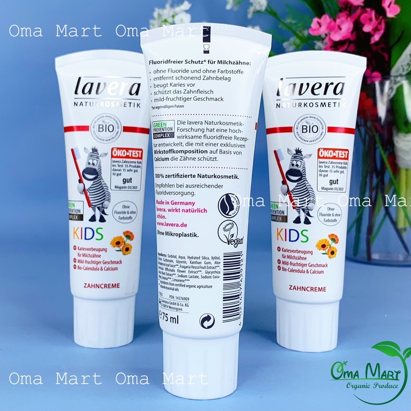 Kem đánh răng trẻ em Lavera 75ml