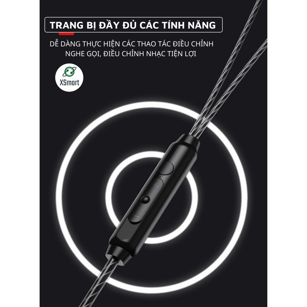 Tai Nghe Nhét Tai Có Dây Chống Ồn F5 Âm Thanh Super BASS Cực Đỉnh jack 3.5mm Dùng Cho Điện Thoại, Máy Tính, Laptop