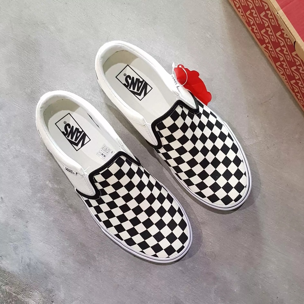 Giày chính hãng Vans Asher Slip-on 'Checkerboard' - VN000EYEBWW