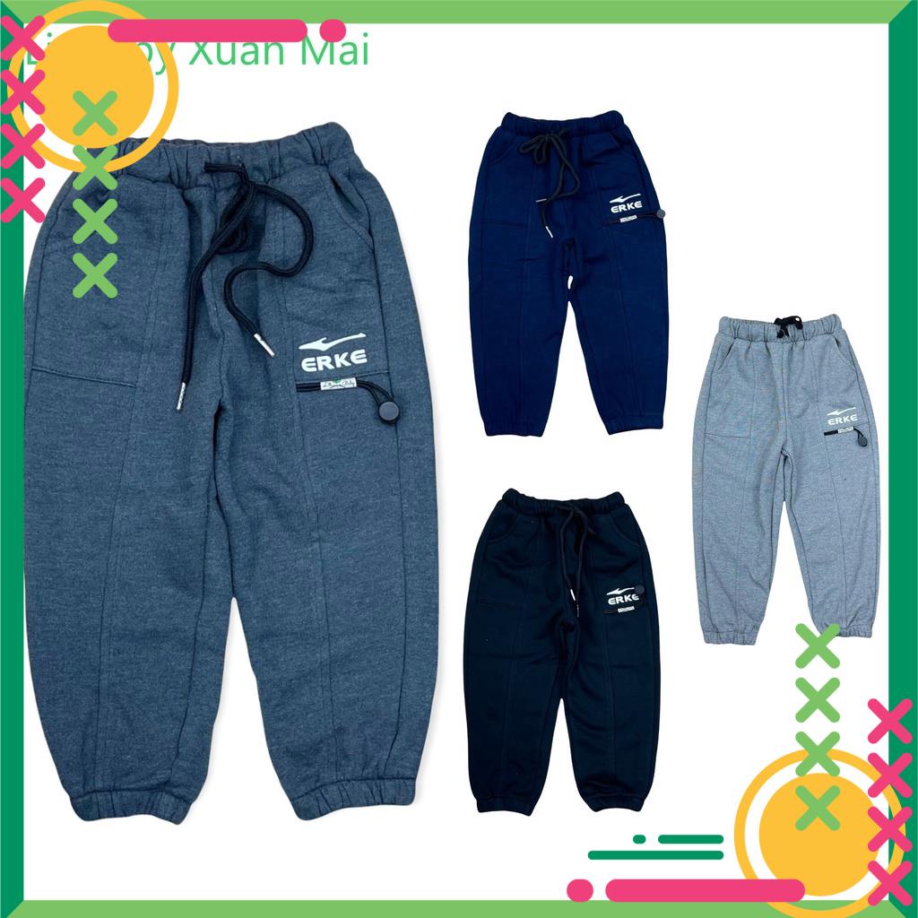 Thu Đông: Quần Nỉ Bông Bé Trai Bo Gấu Thương Hiệu Litibaby Size 3-8, Dành Cho Bạn Từ 13kg Đến 25kg