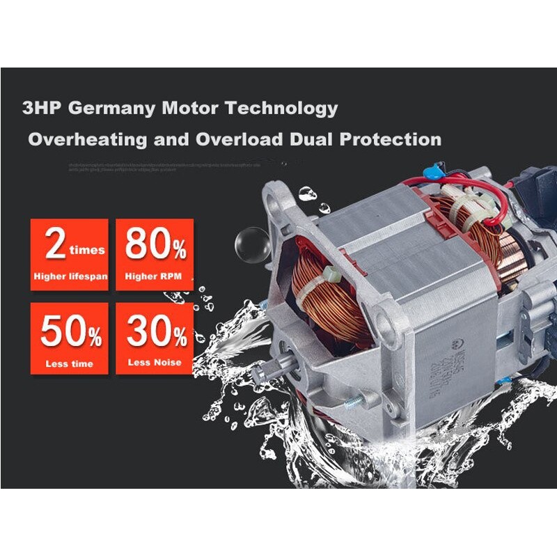 Máy xay sinh tố chuyên nghiệp BioloMix 1052 công suất cao 2200W không chứa BPA siêu nặng