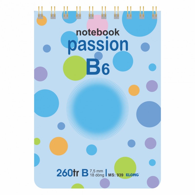 Sổ lò xo kép ngang B6 - 260 trang KLONG MS: 939