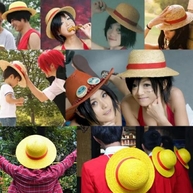 [Mã TOYNOV hoàn 20K xu đơn 50K] [GIÁ HỦY DIỆT] Mũ rơm Luffy cosplay nón rơm one piece