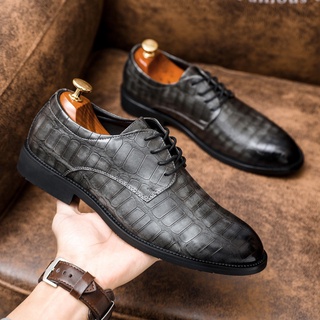 Giày Da Xám Công Sở Cho Nam, Cỡ 38-47