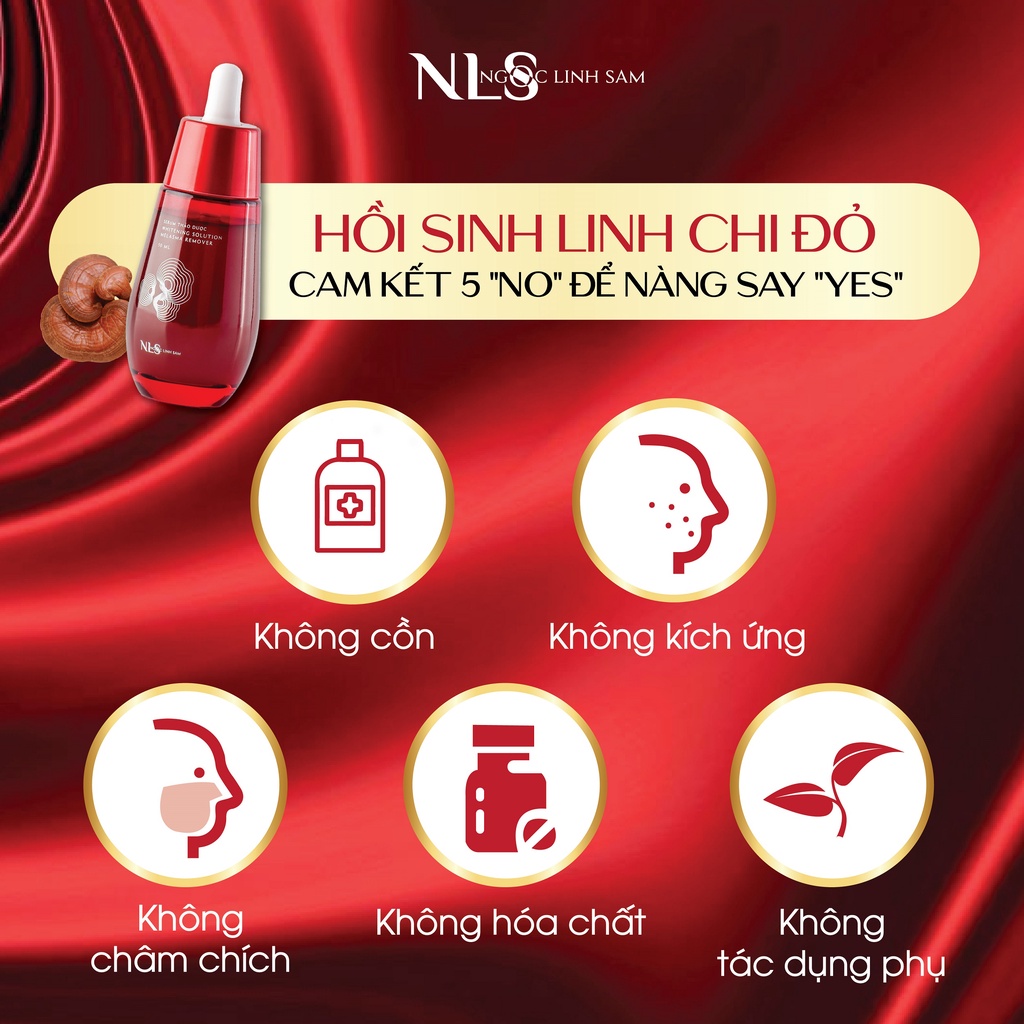 Serum Linh Chi Đỏ NLS, ngừa lão hoá, nám da 50ml