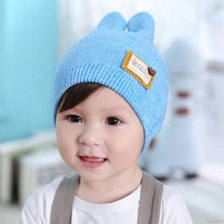 Mũ len bé gái tai thỏ dễ thương mềm ấm thích hợp cho bé 6 tháng đến 3 tuổi
