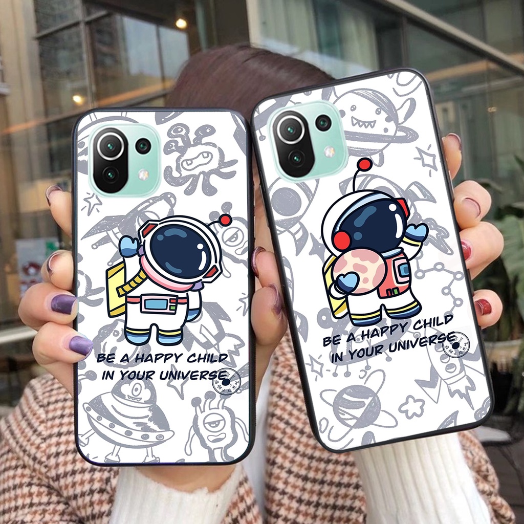 Ốp lưng Xiaomi Mi 11 5G - Mi 11 Lite 5G - Mi 11 Lite 5G NE -  Mi 11T 5G - Mi 11T Pro 5G mẫu phi hành gia vũ trụ siêu dễ