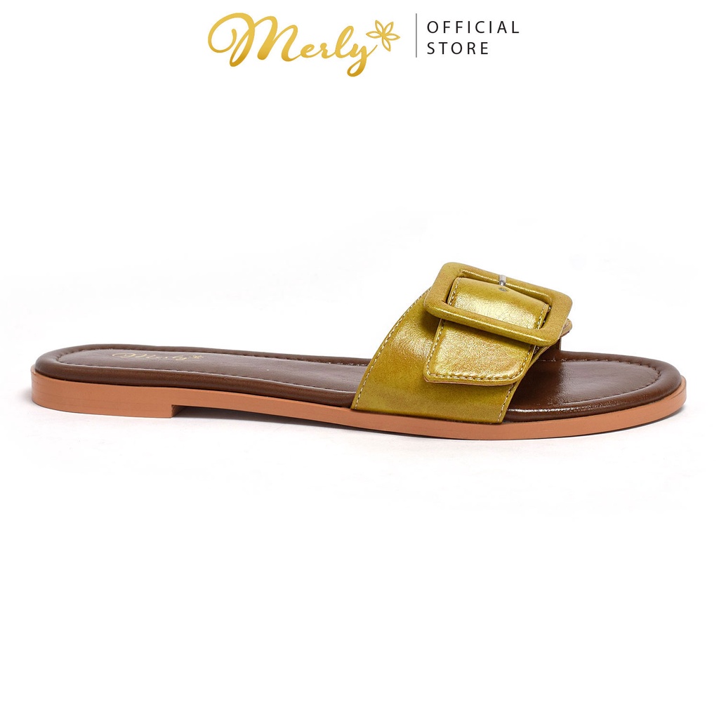 Dép bệt quai ngang Merly 1359, dép da nữ quai ngang, dép da nữ, Dép nữ big size, dép size lớn, dép đi biển