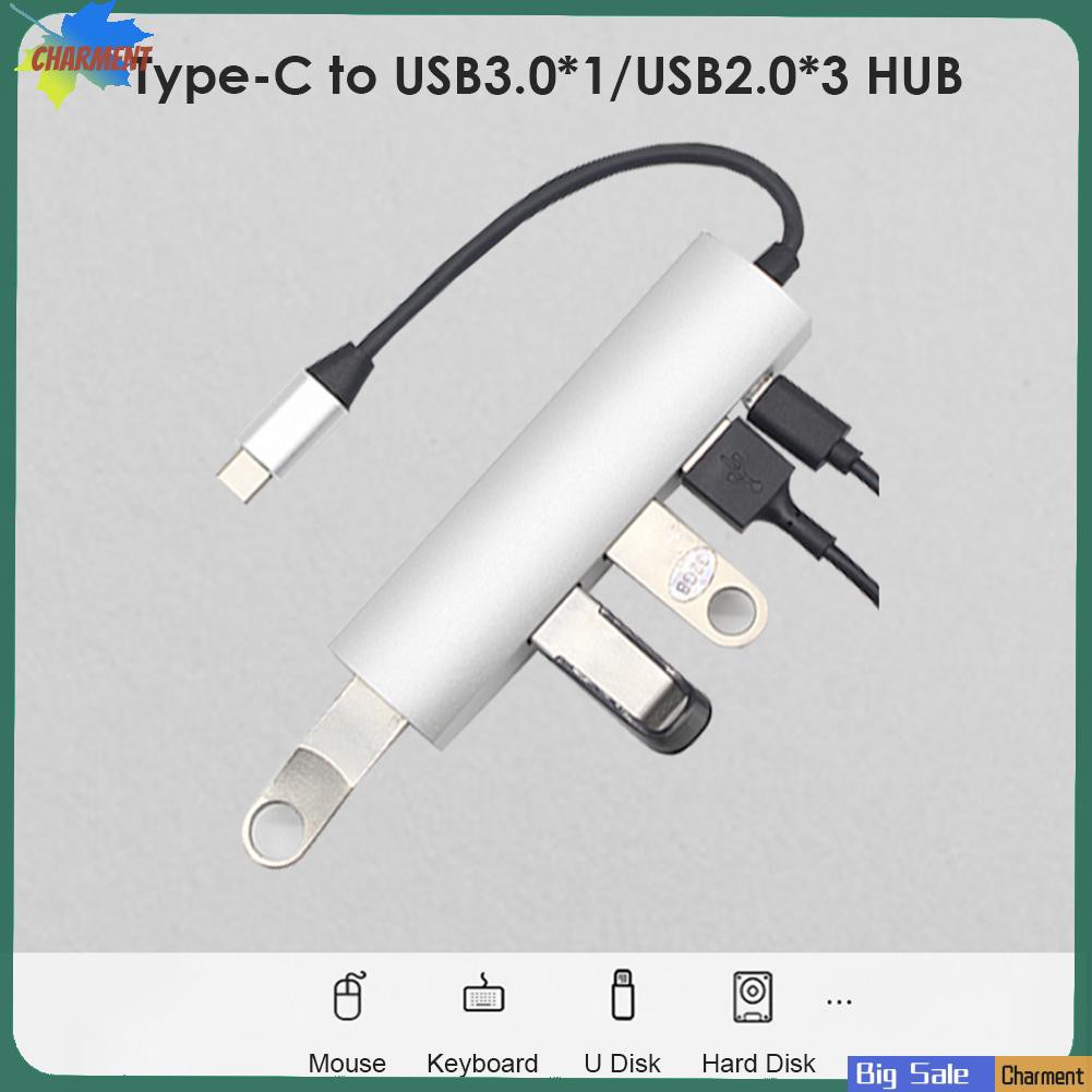 Đầu chia cổng cắm 4 trong 1 USB 3.1 Type-C HUB 5Gbps USB3.0 3 480Mbps USB2.0