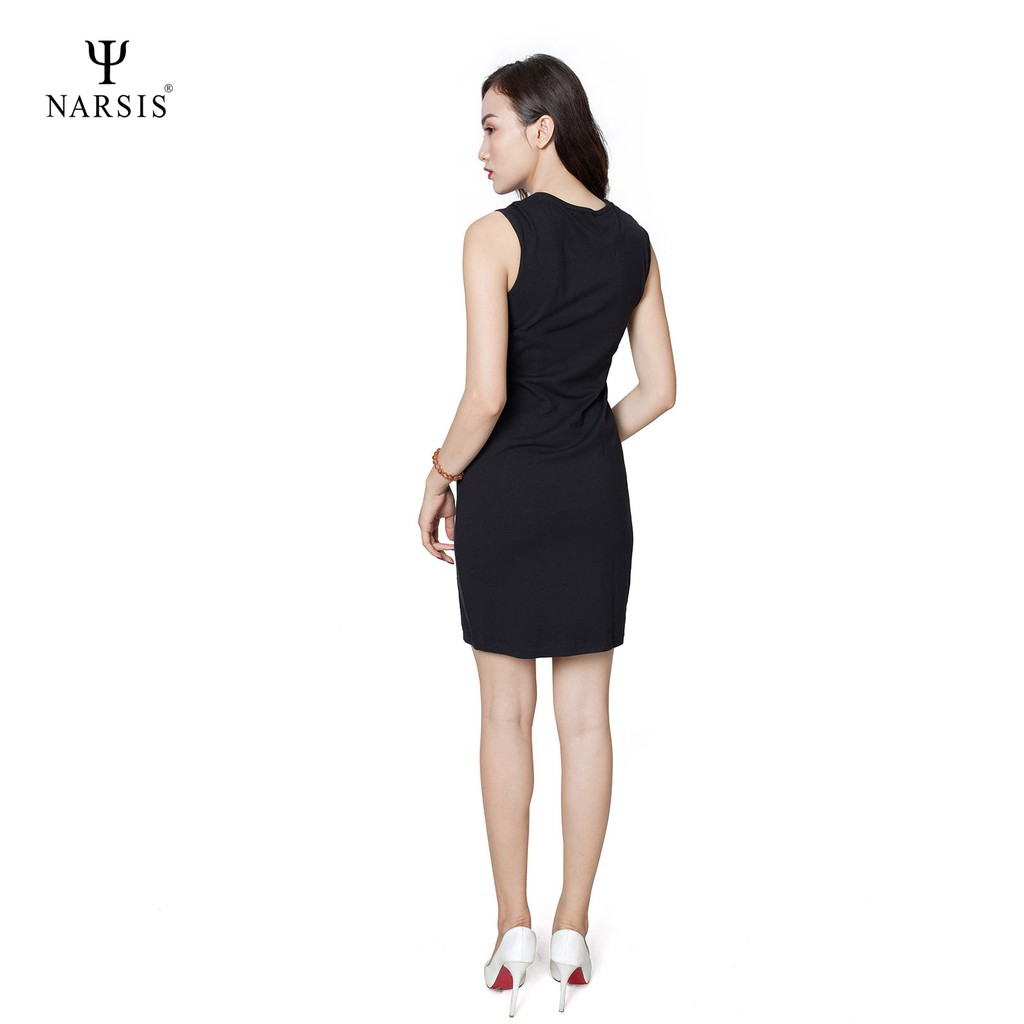 Váy nữ Narsis NEW1277 màu đen hoa