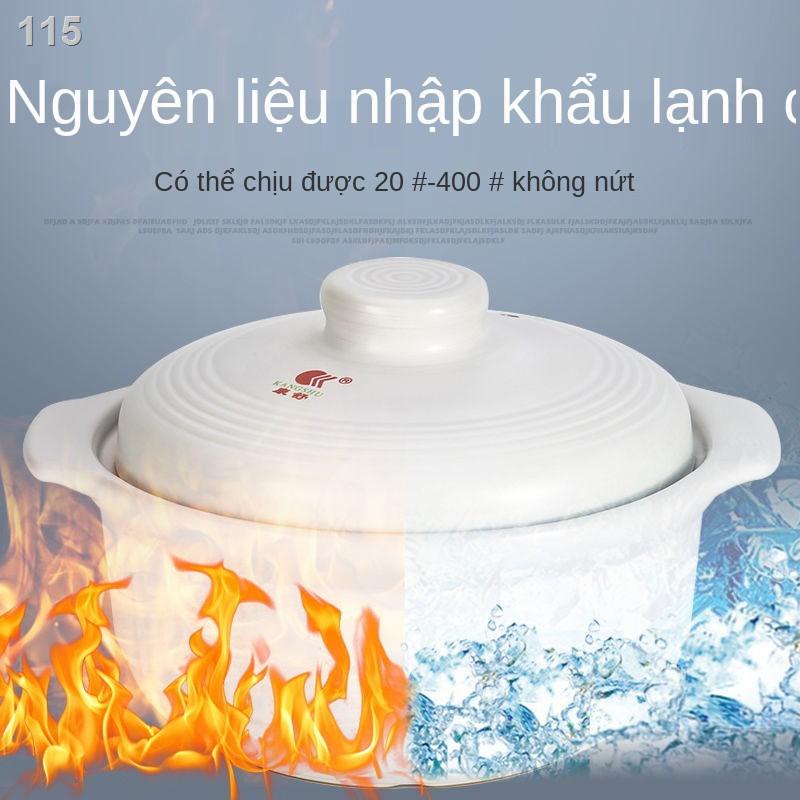 ◄ ◕ ﹊ Nồi hầm nhiệt độ cao, nấu canh gia dụng, sứ chịu lửa ngọn trực tiếp