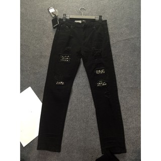 Quần bò rách- quần jean nam rách đính đinh