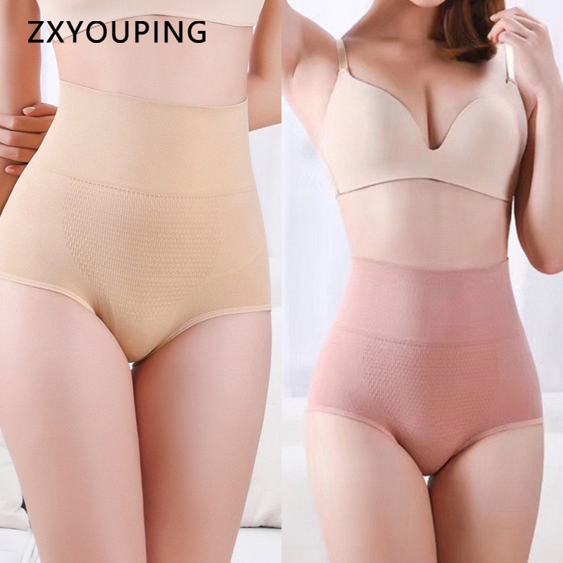 AOFEIQIKE Quần lót nữ lưng cao định hình vóc dáng họa tiết tổ ong 3D giữ ấm