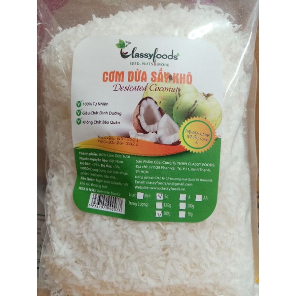 Cơm dừa sợi sấy khô 100g - Vụn dừa siêu ngon (giá tận xưởng)