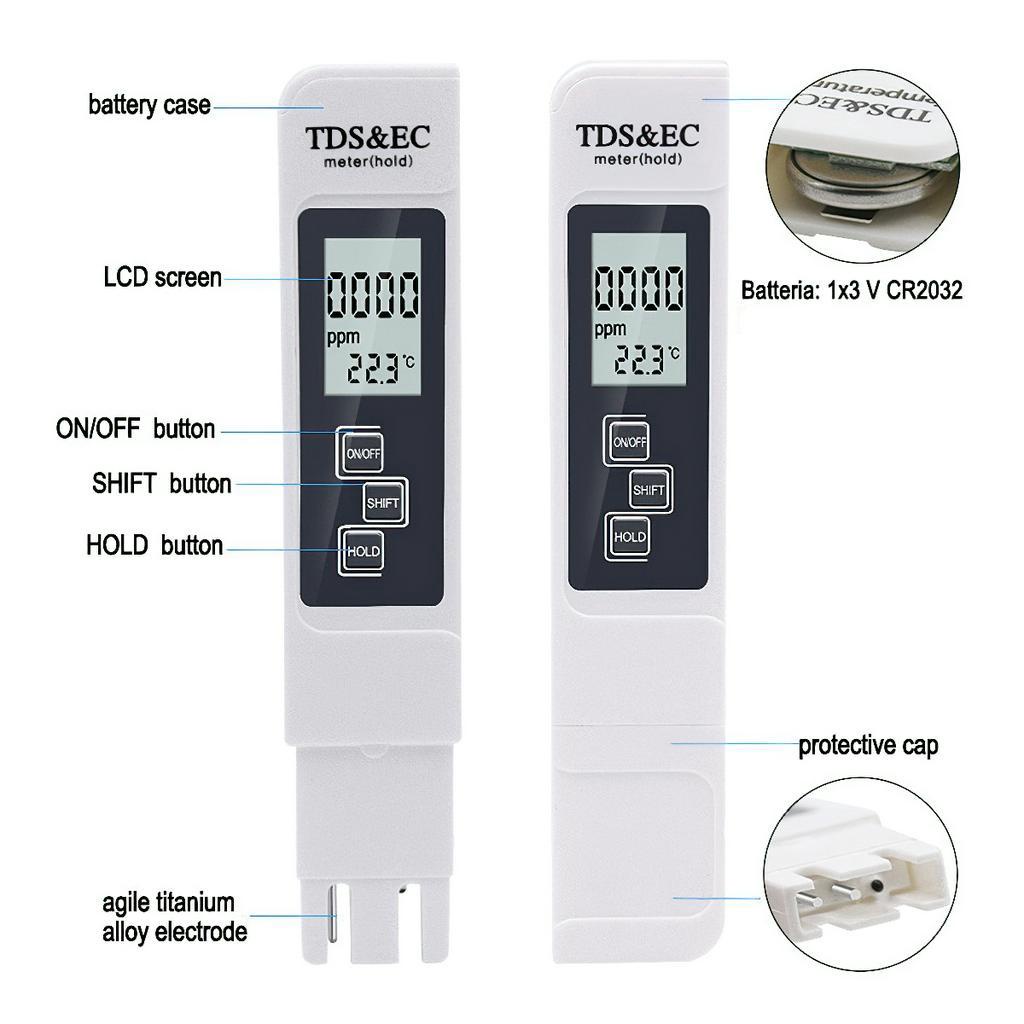 BÚT ĐO TDS 4 IN 1 - MÁY ĐO TDS THỬ NƯỚC SẠCH LOẠI TỐT