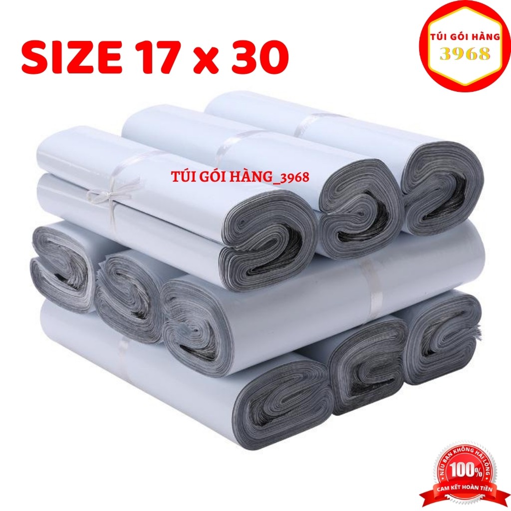 Túi gói hàng [FREESHIP] Túi gói hàng niêm phong cao cấp size 17 x 30 màu trắng sứ