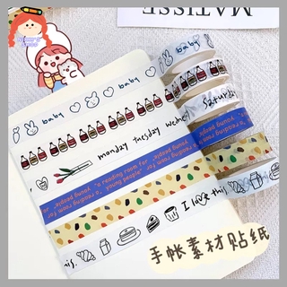 Cuộn Băng Keo Washi 1.5cm X 5m Nhiều Họa Tiết