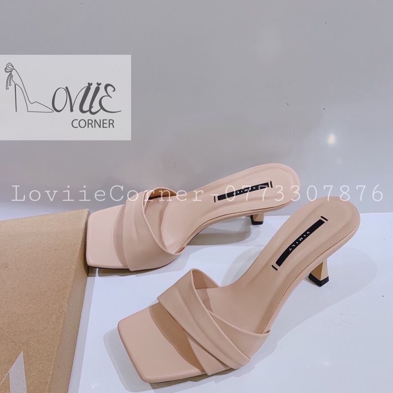 [Mã SKAMFSW175 giảm 10K đơn 50K] GUỐC NỮ LOVIIECORNER - DÉP CAO GÓT NỮ THỜI TRANG - DÉP GUỐC GÓT NHỌN 5CM D210545