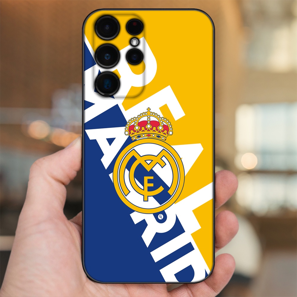 Ốp lưng Samsung S21 Ultra, S22 Ultra viền đen in hình Real Madrid