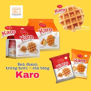 Bánh karo trứng tươi - chà bông túi 6 chiếc gói 156g