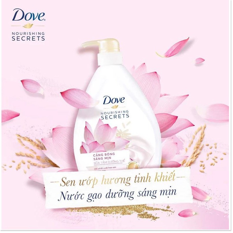 [530g] Sữa Tắm Dưỡng Thể Căng Bóng Da Chiết Xuất Từ Thiên Nhiên Dove Nouishing Secret