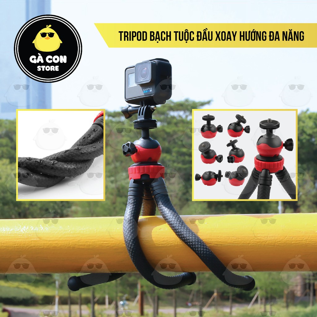 [Rẻ vô địch] Chân Tripod bạch tuộc xoay hướng đa năng kháng nước cực tốt gopro 9/8/7