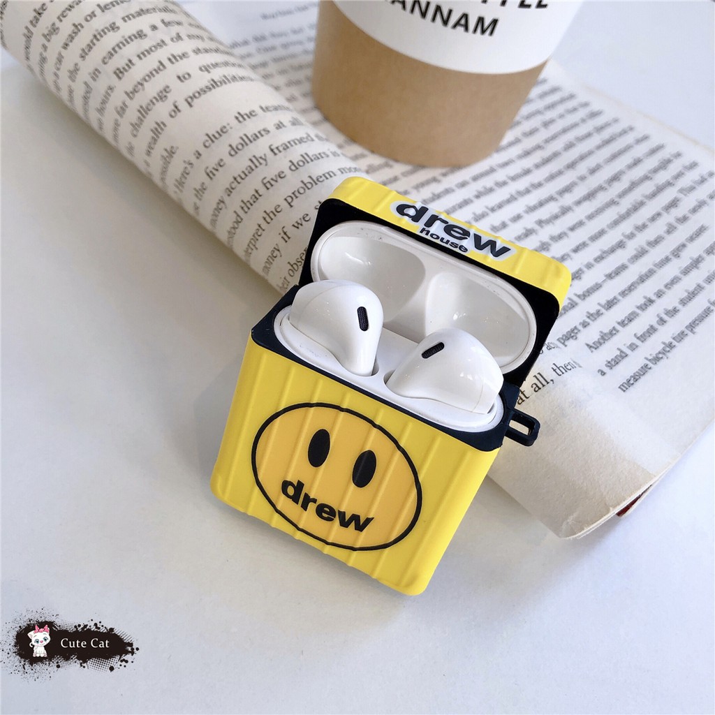 Vỏ Bảo Vệ Hộp Sạc Tai Nghe Airpods 1 / 2 / Pro Hình Mặt Cười Dễ Thương | BigBuy360 - bigbuy360.vn
