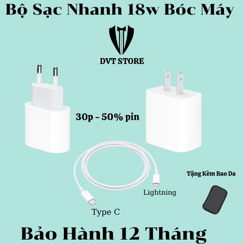 BỘ SẠC NHANH 18W BÓC MÁY - SẠC NHANH POWER DELIVERY