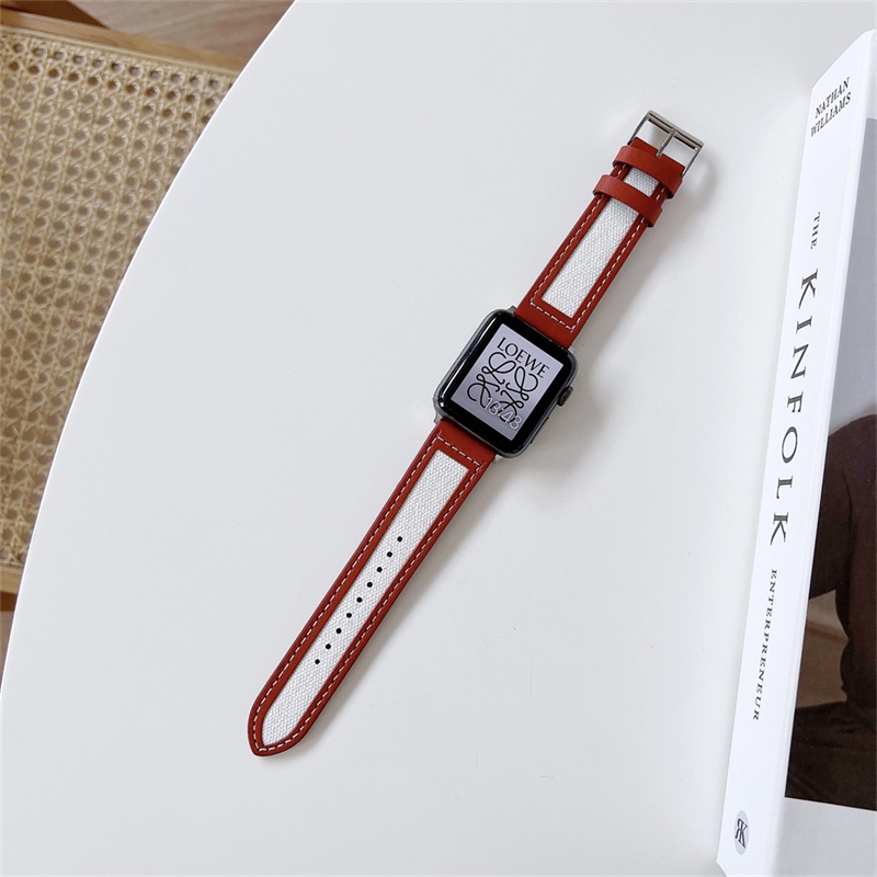 Dây Đeo Vải Canvas Mềm Cho Đồng Hồ Thông Minh Apple Watch Series 7 6 5 4 3 SE 41mm 45mm 38mm 40mm 42mm 44mm