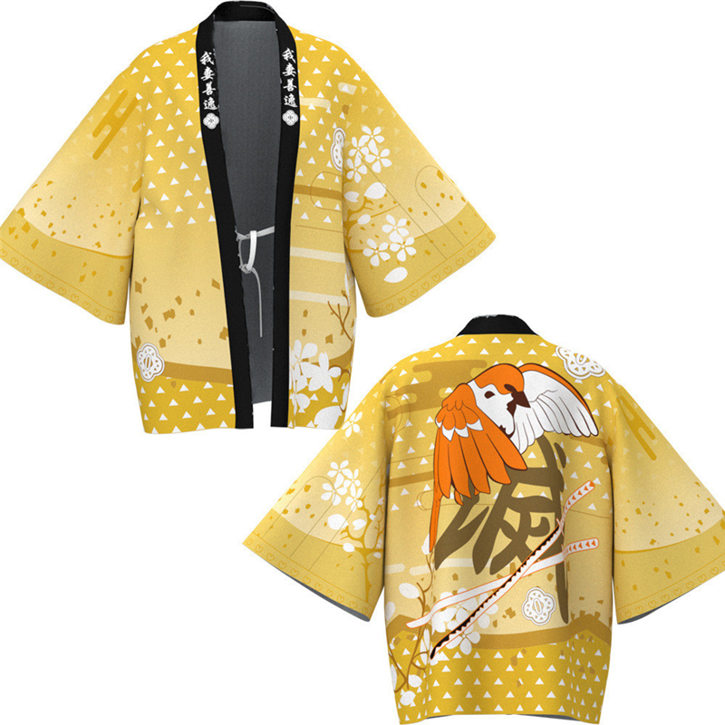 Áo haori kimono phong cách Demon Slayer cho người lớn và trẻ em