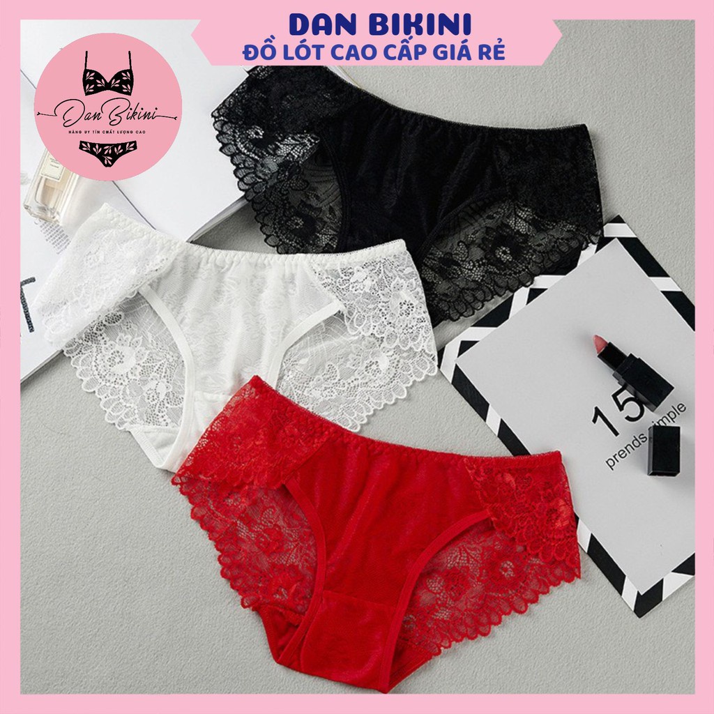 Quần Lót Nữ Ren xuất âu cao cấp mềm mại Thiết kế ren phối hoa viền bèo điệu đà Mẫu 244